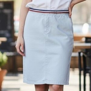🧨 Vintage Tommy Hilfiger Light Blue Khaki Pencil Skirt